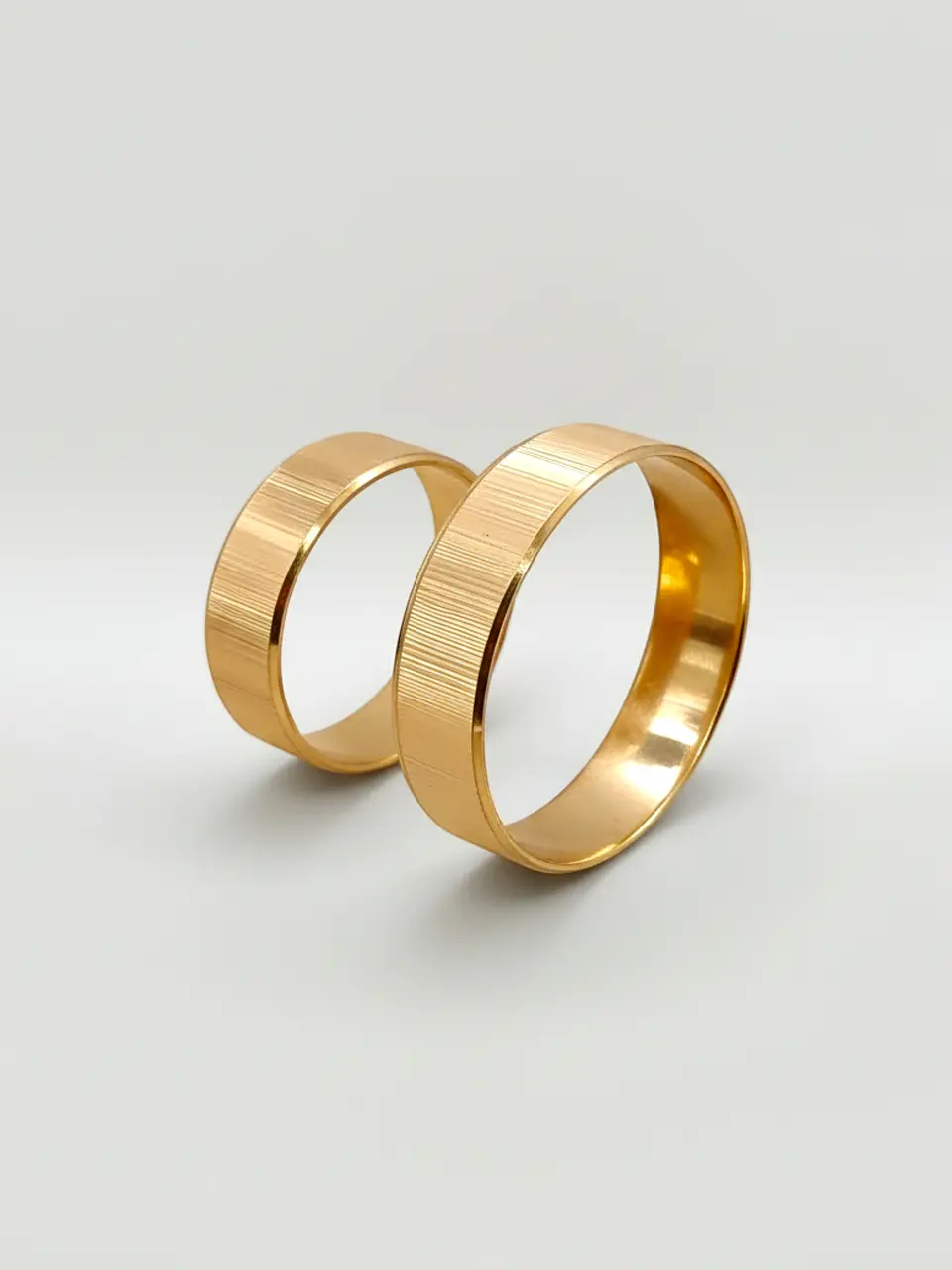 Argollas Nupciales Mil Rayas 5 mm Oro 18k 4