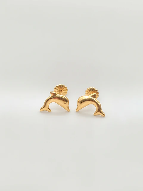 Aros Delfín Guardián Oro 18k