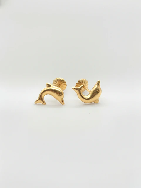 Aros Delfín Guardián Oro 18k