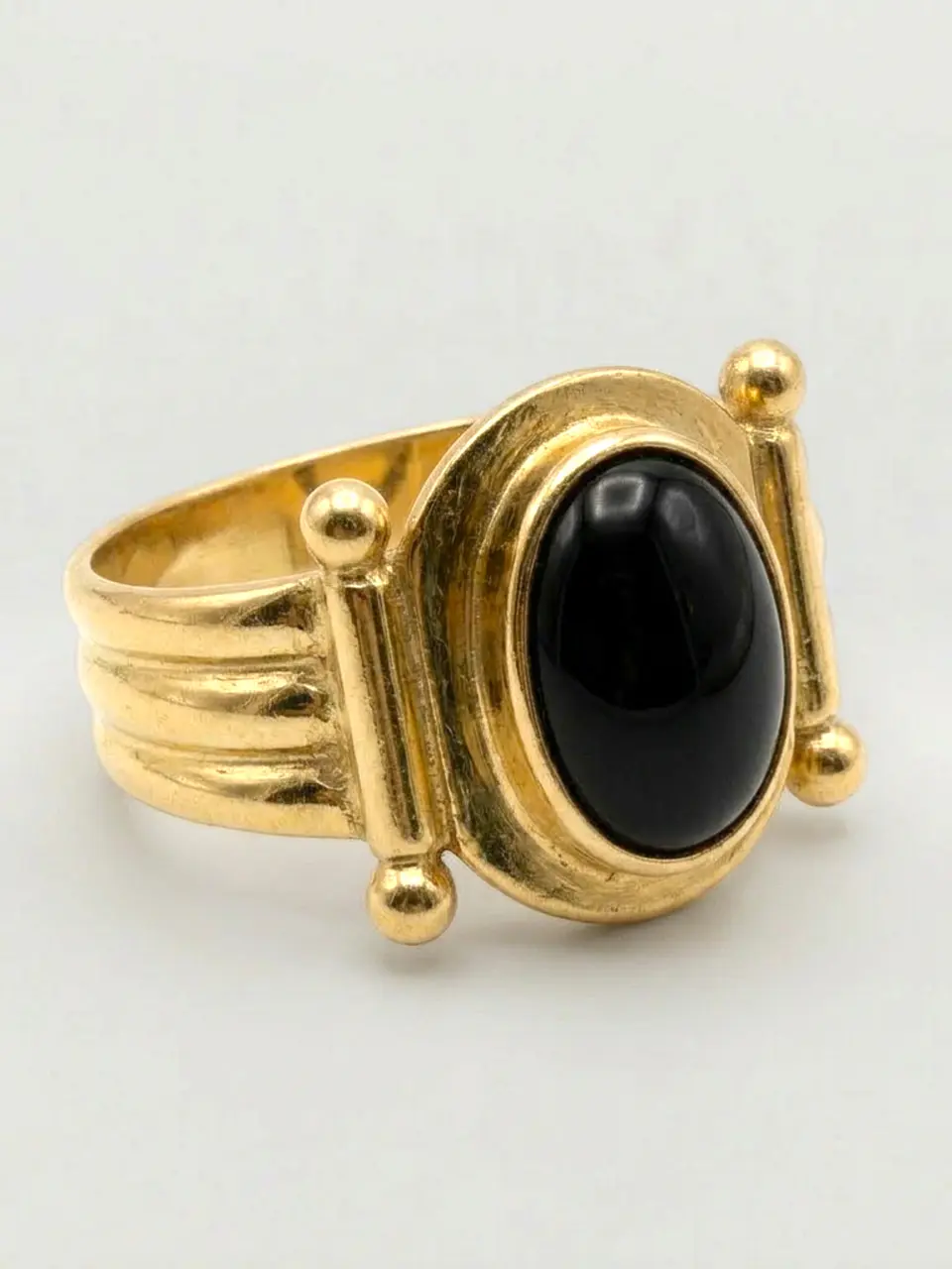 Anillo París Ónix Cabuchón Oro 18k 3