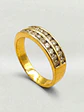 Anillo Doble Cintillo Resplandor Circón Oro 18k - Miniatura 1