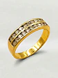 Anillo Doble Cintillo Resplandor Circón Oro 18k - Miniatura 5
