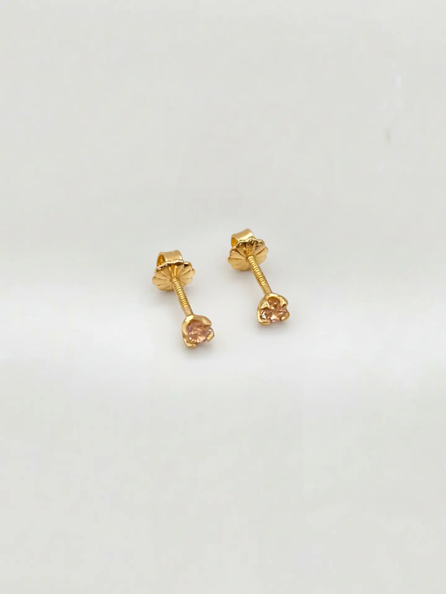 Aros Destello Rosa de Francia Chico Oro 18k 2