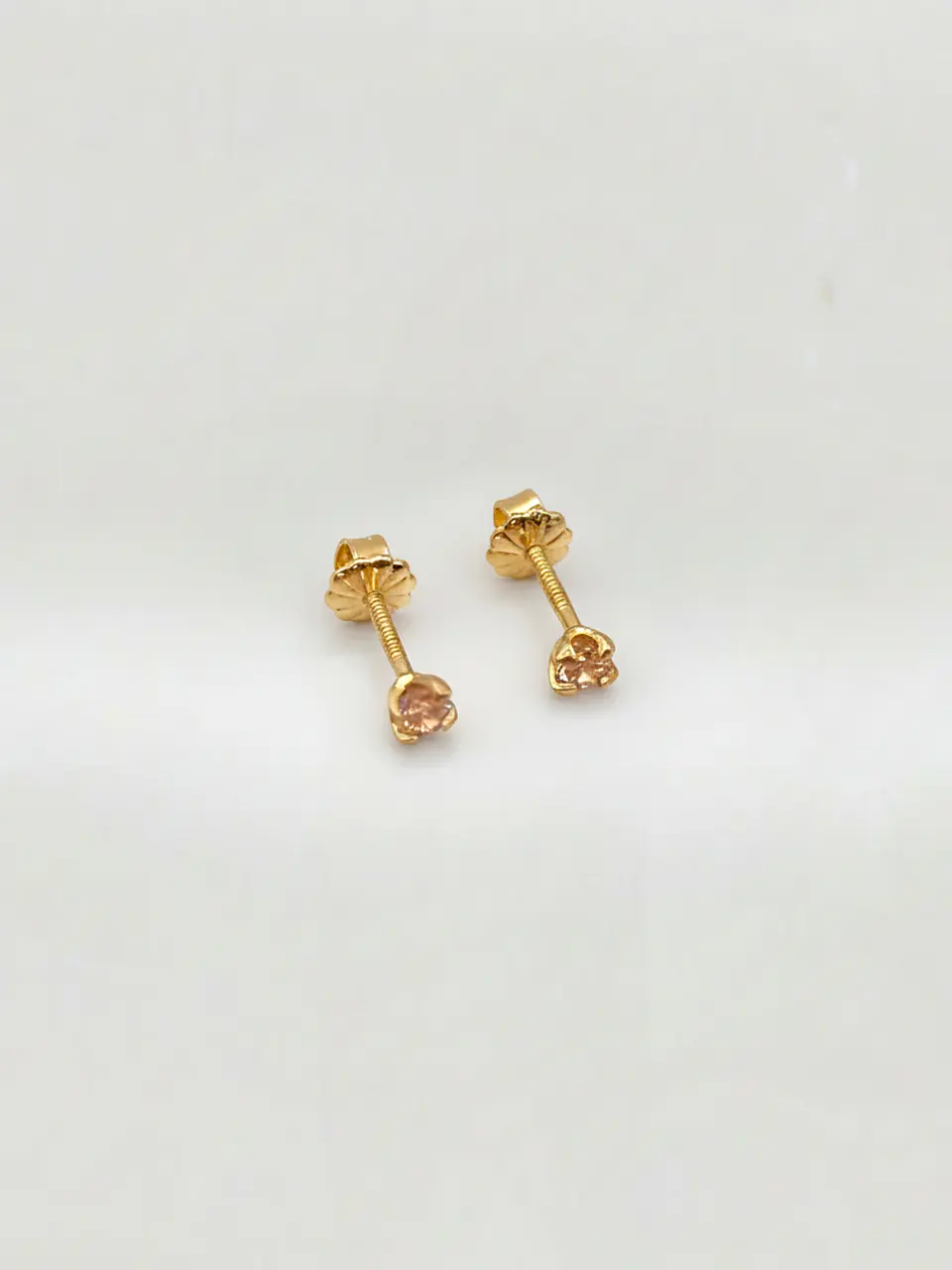 Aros Destello Rosa de Francia Chico Oro 18k 2