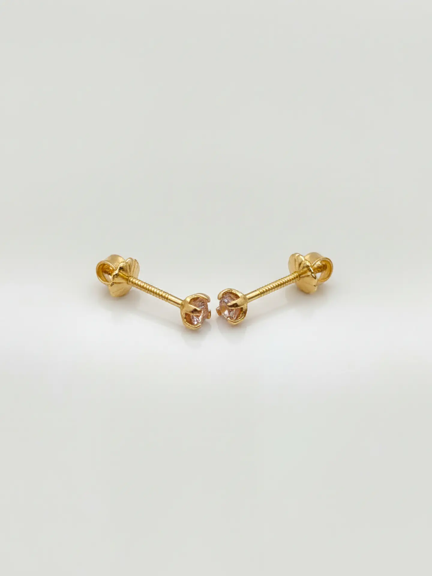 Aros Destello Rosa de Francia Chico Oro 18k 5