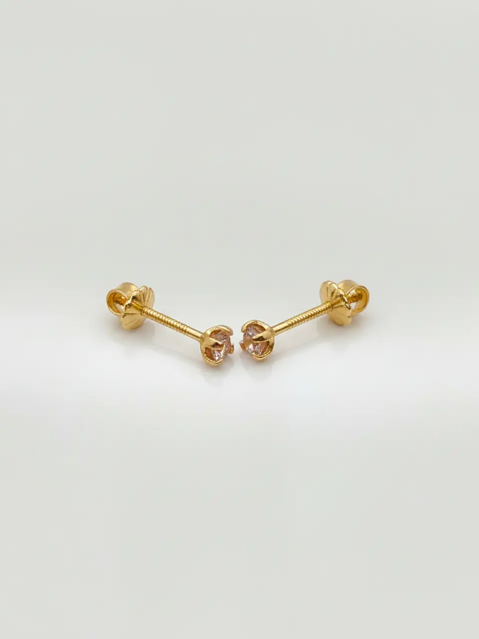 Aros Destello Rosa de Francia Chico Oro 18k 5