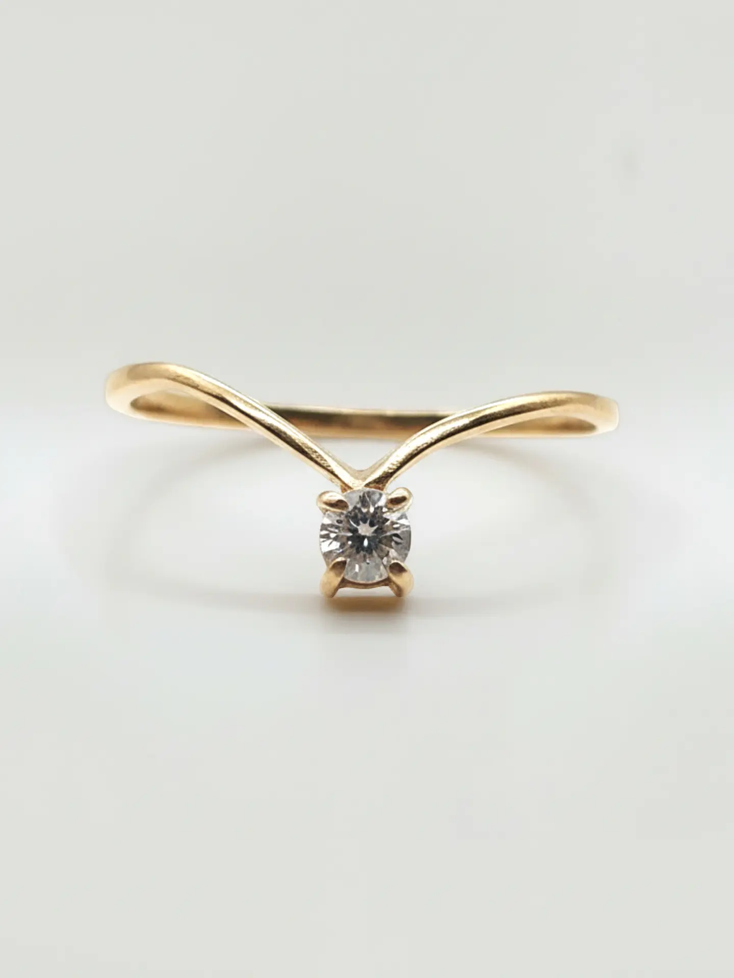 Anillo Venecia Brillo de Circón Oro 18k 2