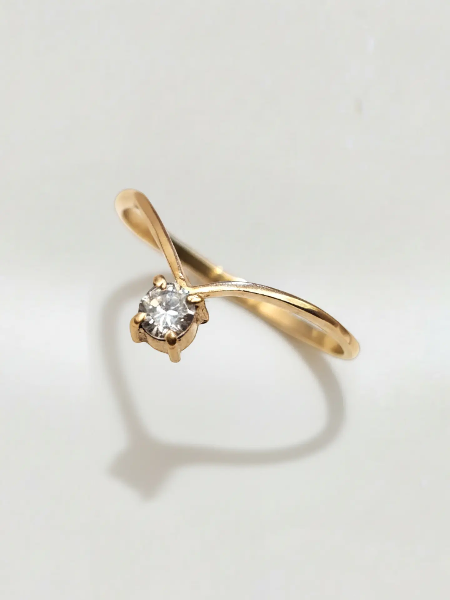 Anillo Venecia Brillo de Circón Oro 18k 4