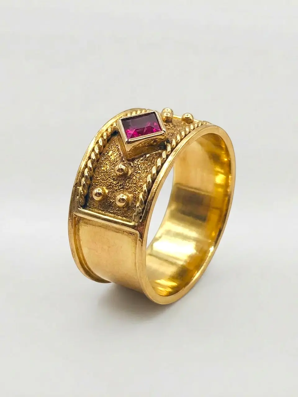 Anillo Roma Rombo de Rubí Oro 18k 5