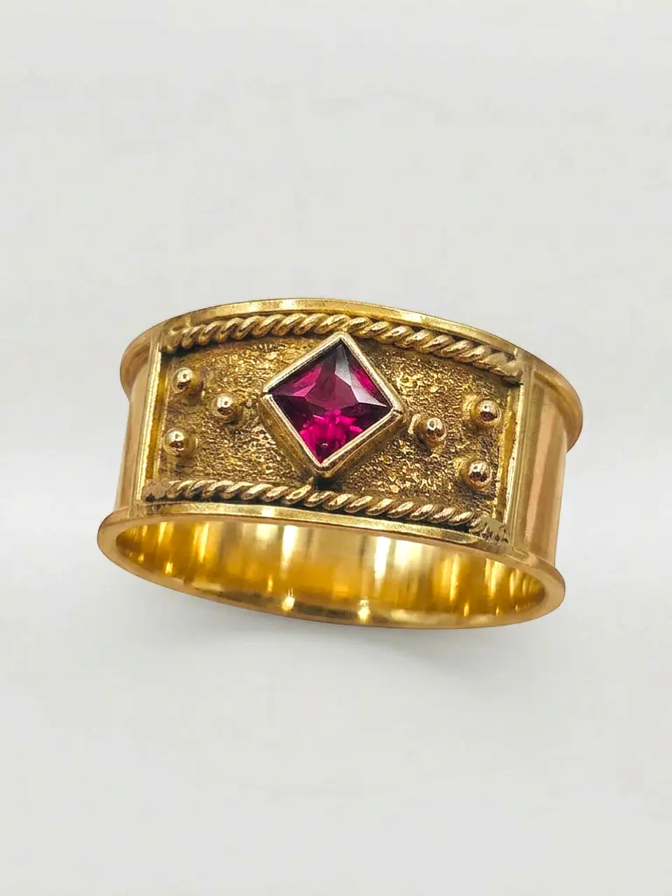 Anillo Roma Rombo de Rubí Oro 18k 6