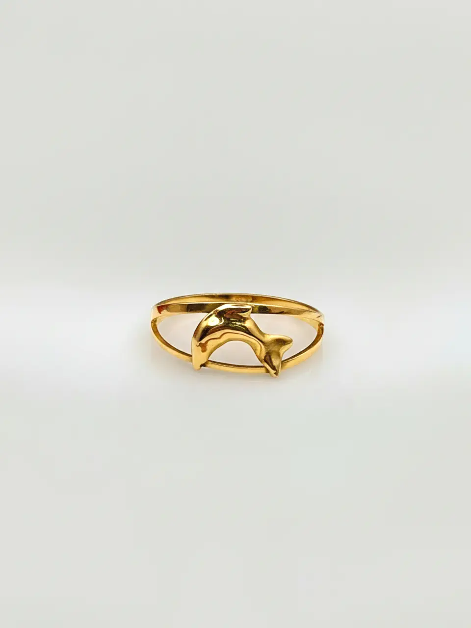 Anillo Juvenil Delfín de la Suerte Oro 18k 1