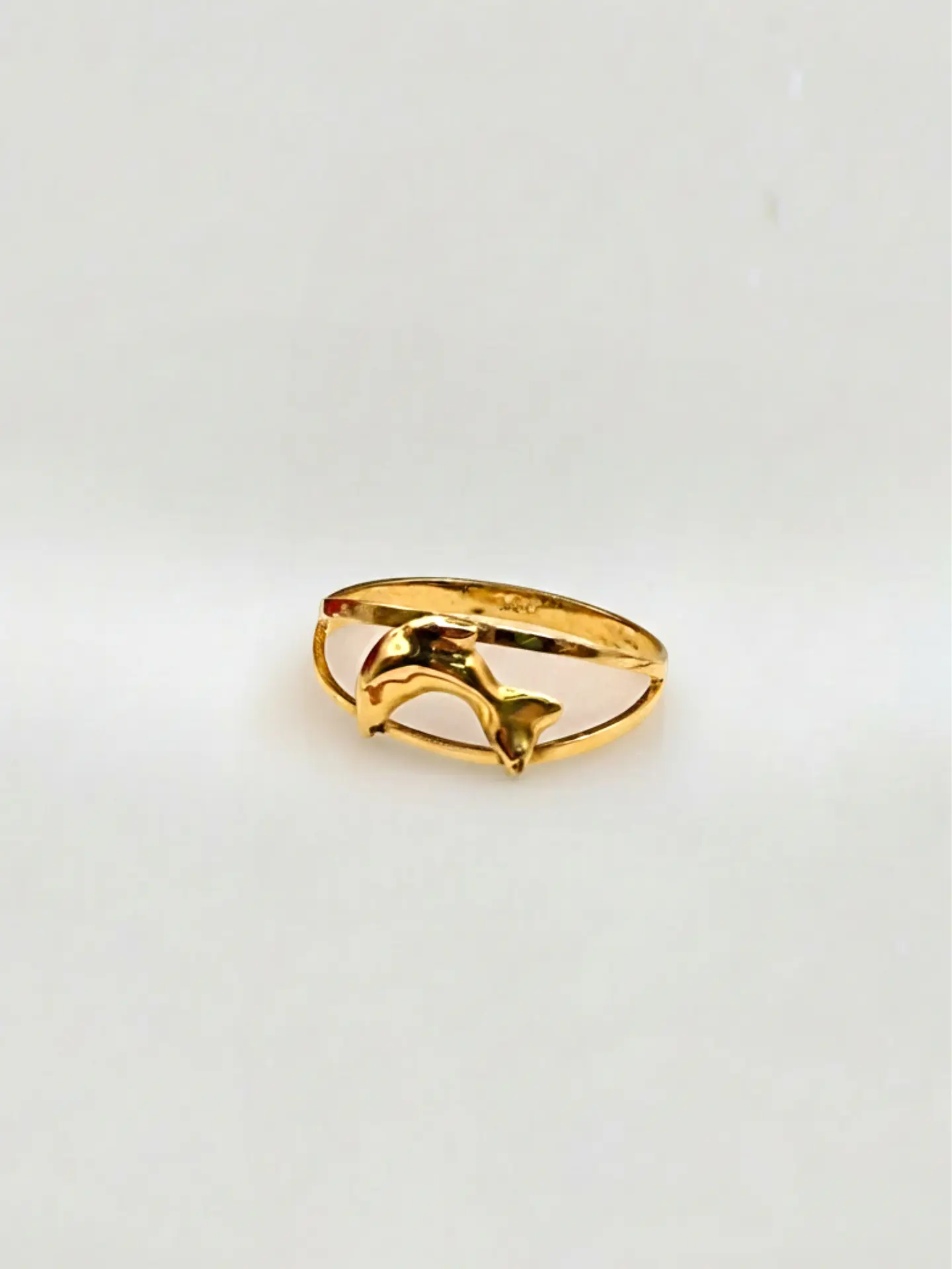 Anillo Juvenil Delfín de la Suerte Oro 18k 3