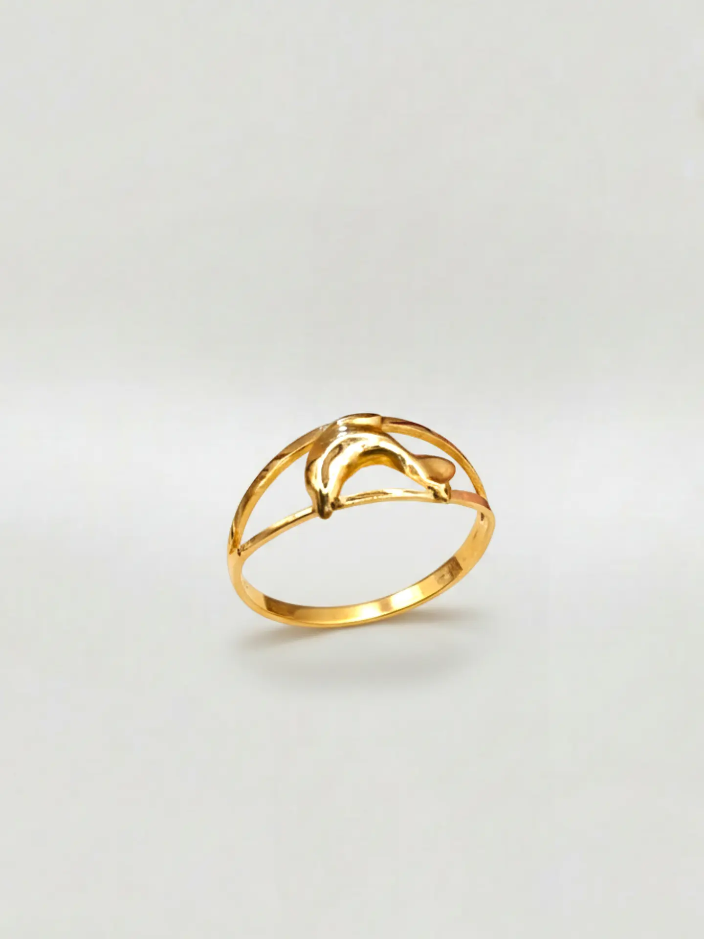 Anillo Juvenil Delfín de la Suerte Oro 18k 2