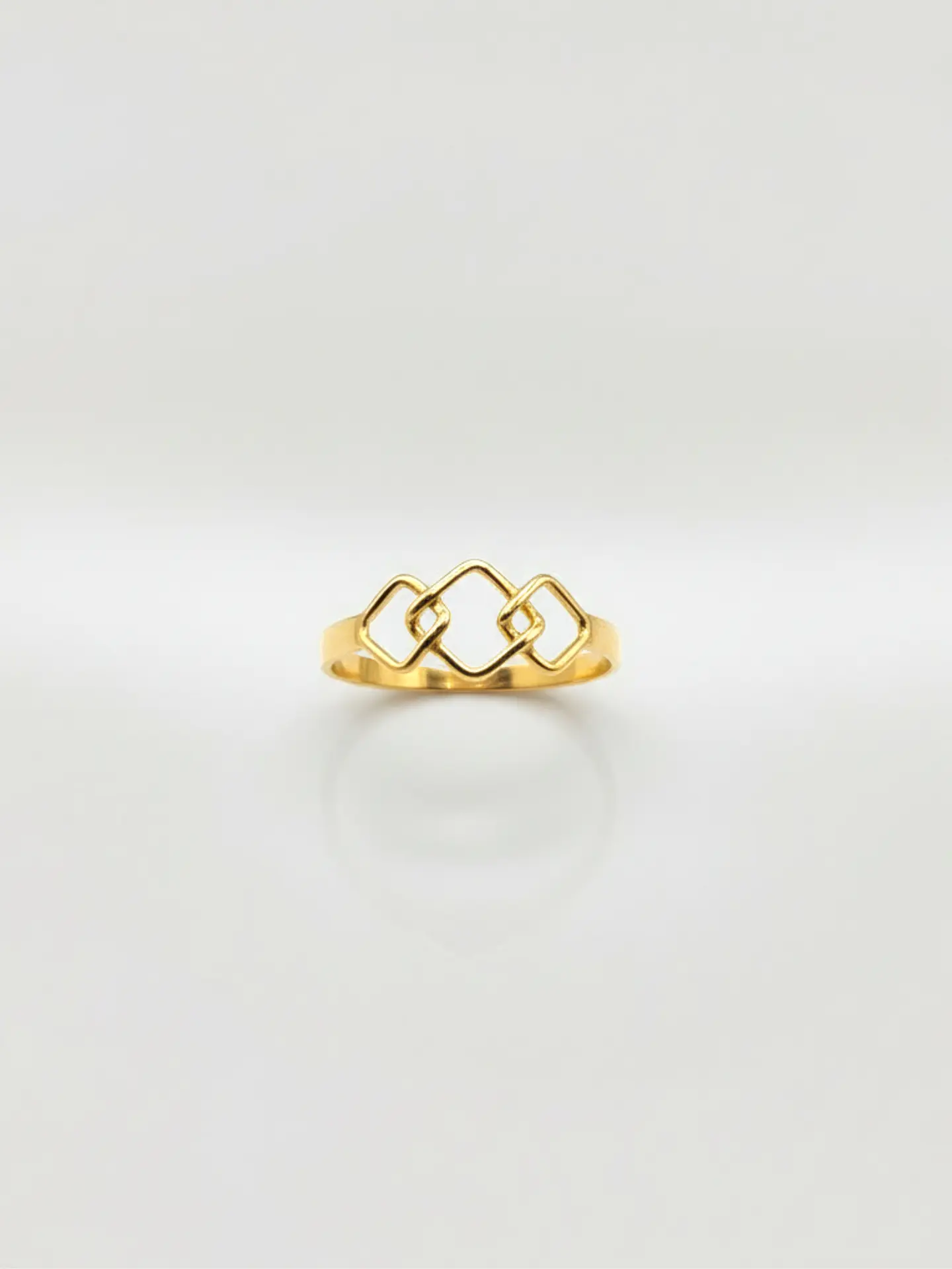 Anillo Juvenil Geometría Oro 18k 2