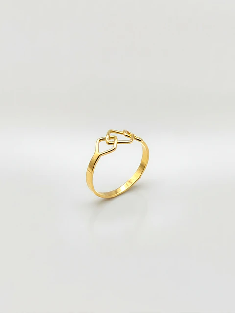 Anillo Juvenil Geometría Oro 18k