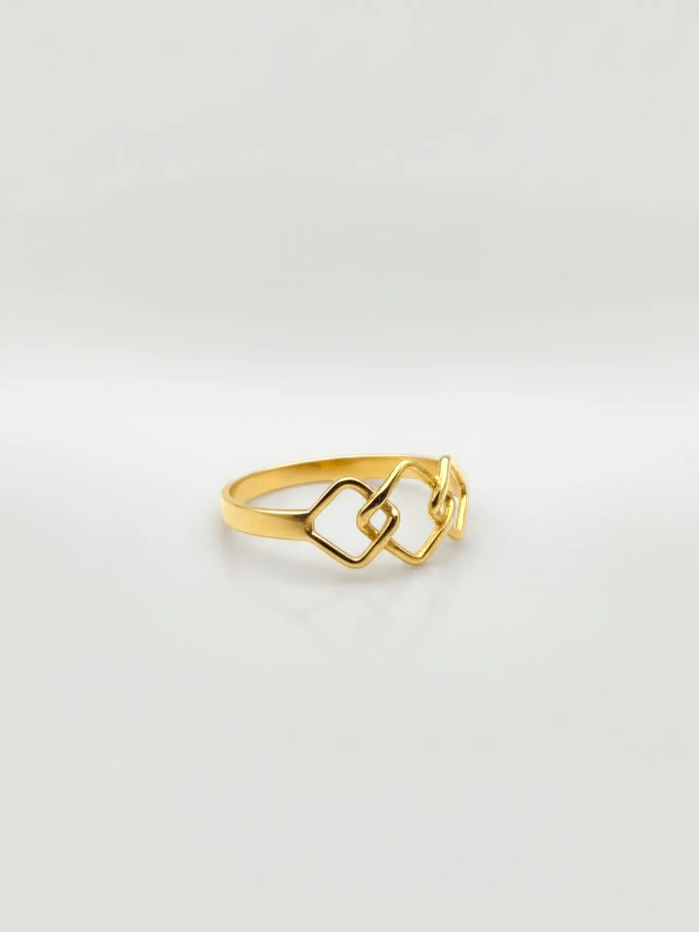 Anillo Juvenil Geometría Oro 18k 3