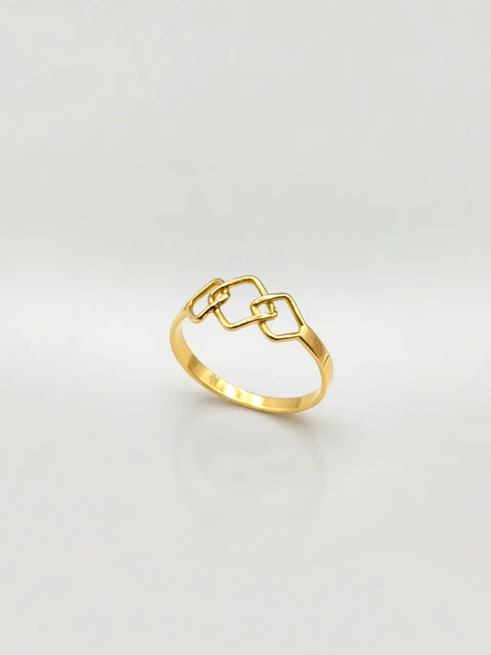 Anillo Juvenil Geometría Oro 18k 4