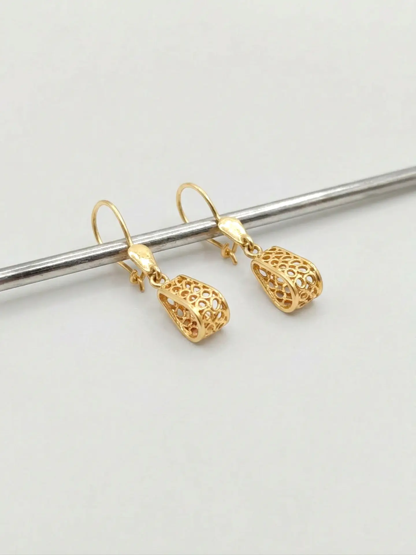 Aros Filigrana Colgante Majestuoso Oro 18k 2