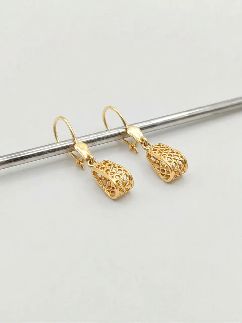 Aros Filigrana Colgante Majestuoso Oro 18k 2