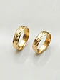 Argollas Nupciales Tallado Espiga 5 mm Oro 18k - Miniatura 3