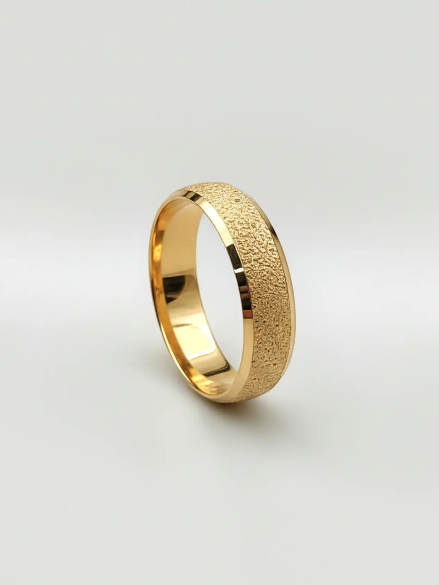 Argolla Nupcial Satín de Diseño Oro 18k 3