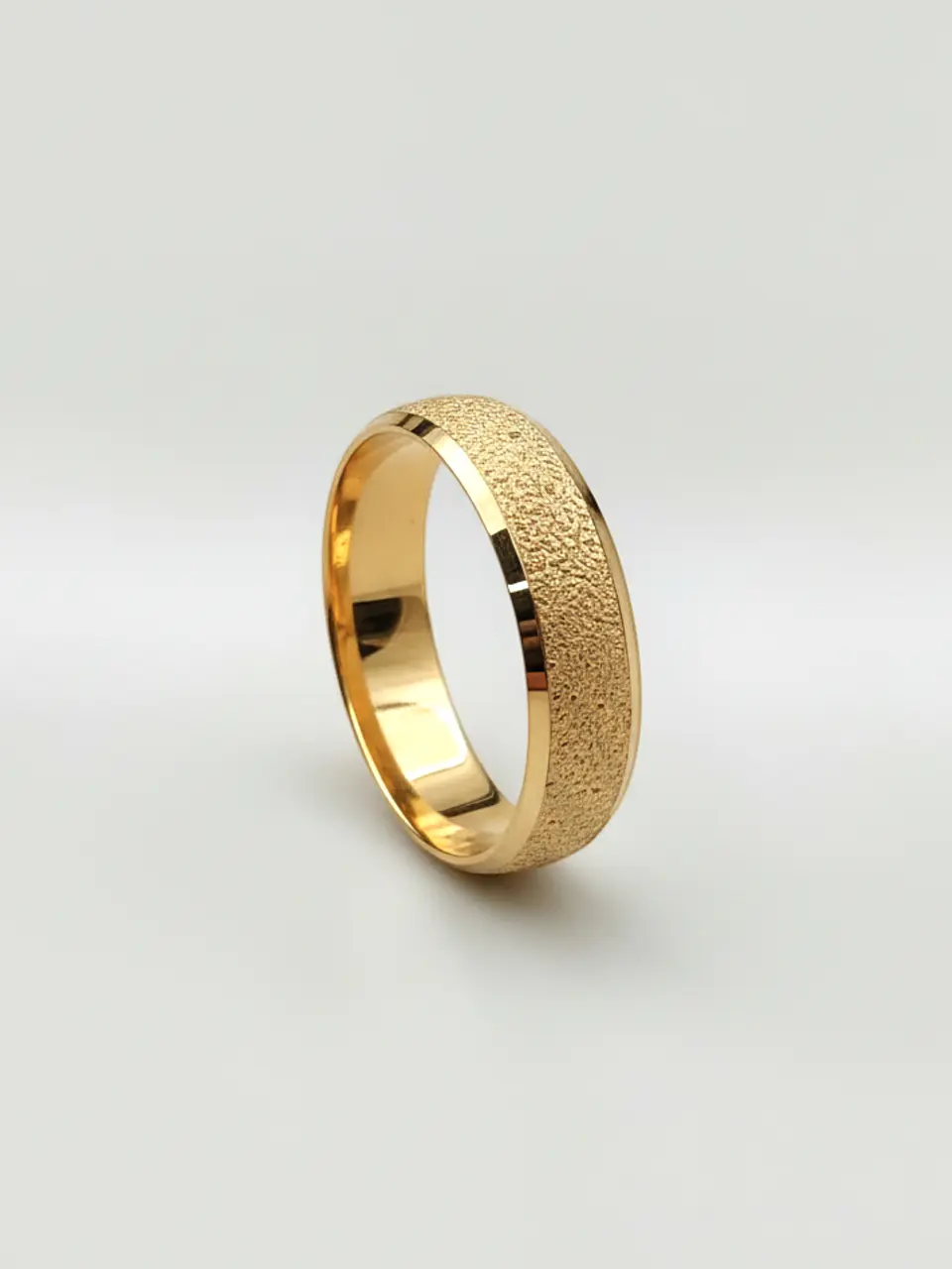 Argolla Nupcial Satín de Diseño Oro 18k 3