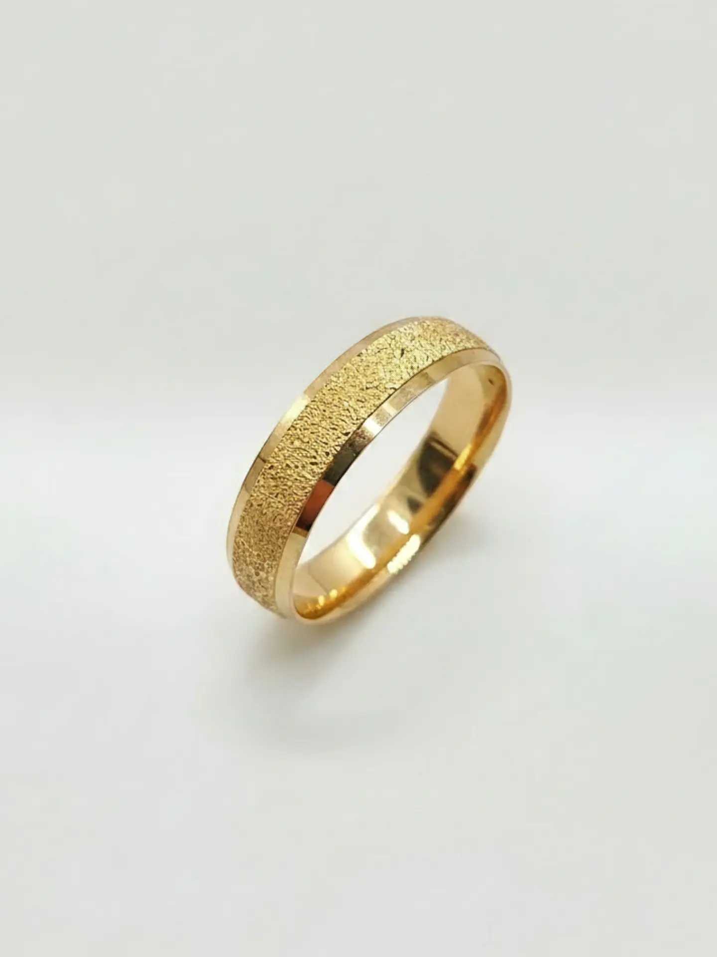 Argolla Nupcial Satín de Diseño Oro 18k 4