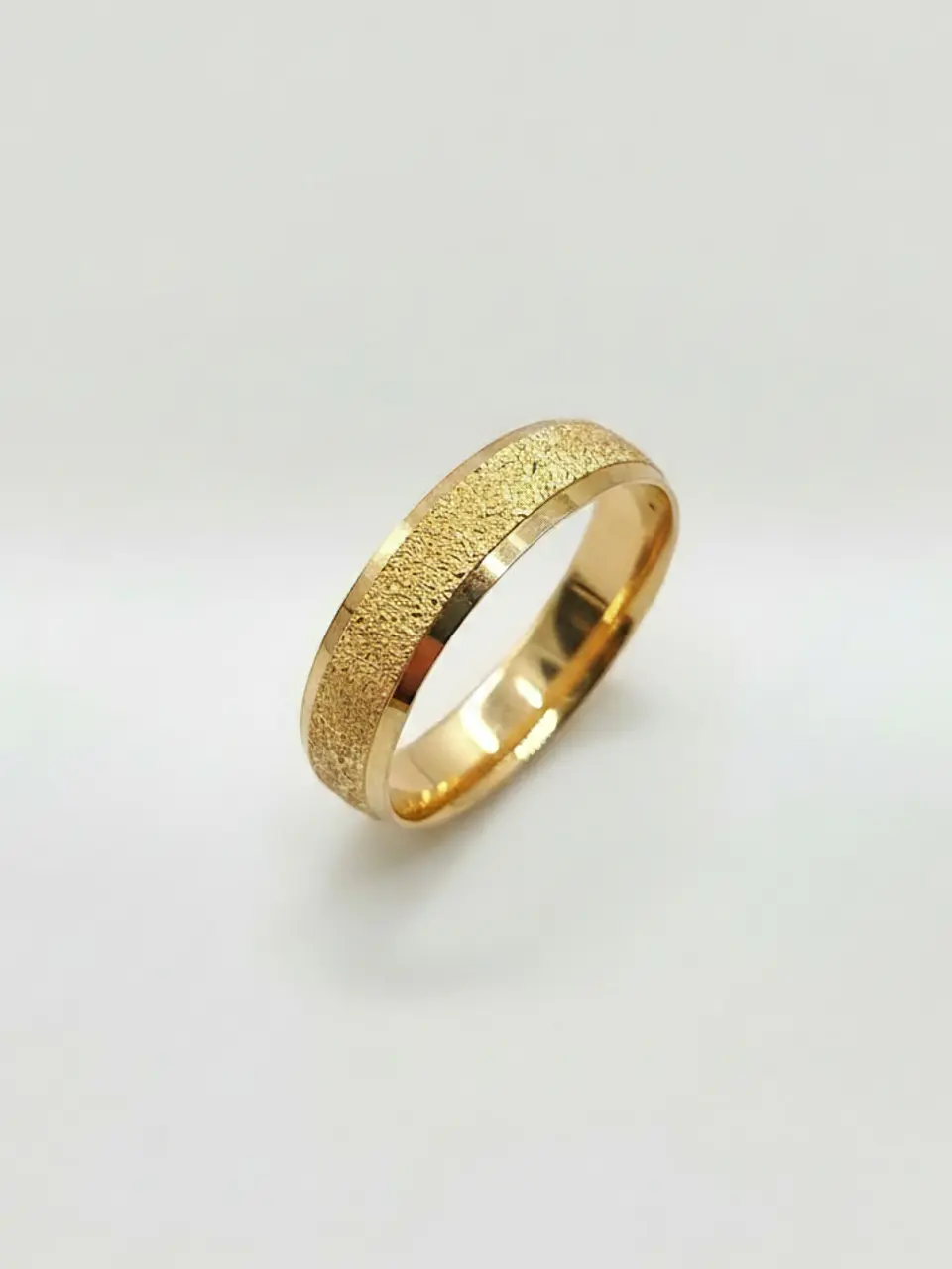 Argolla Nupcial Satín de Diseño Oro 18k 4