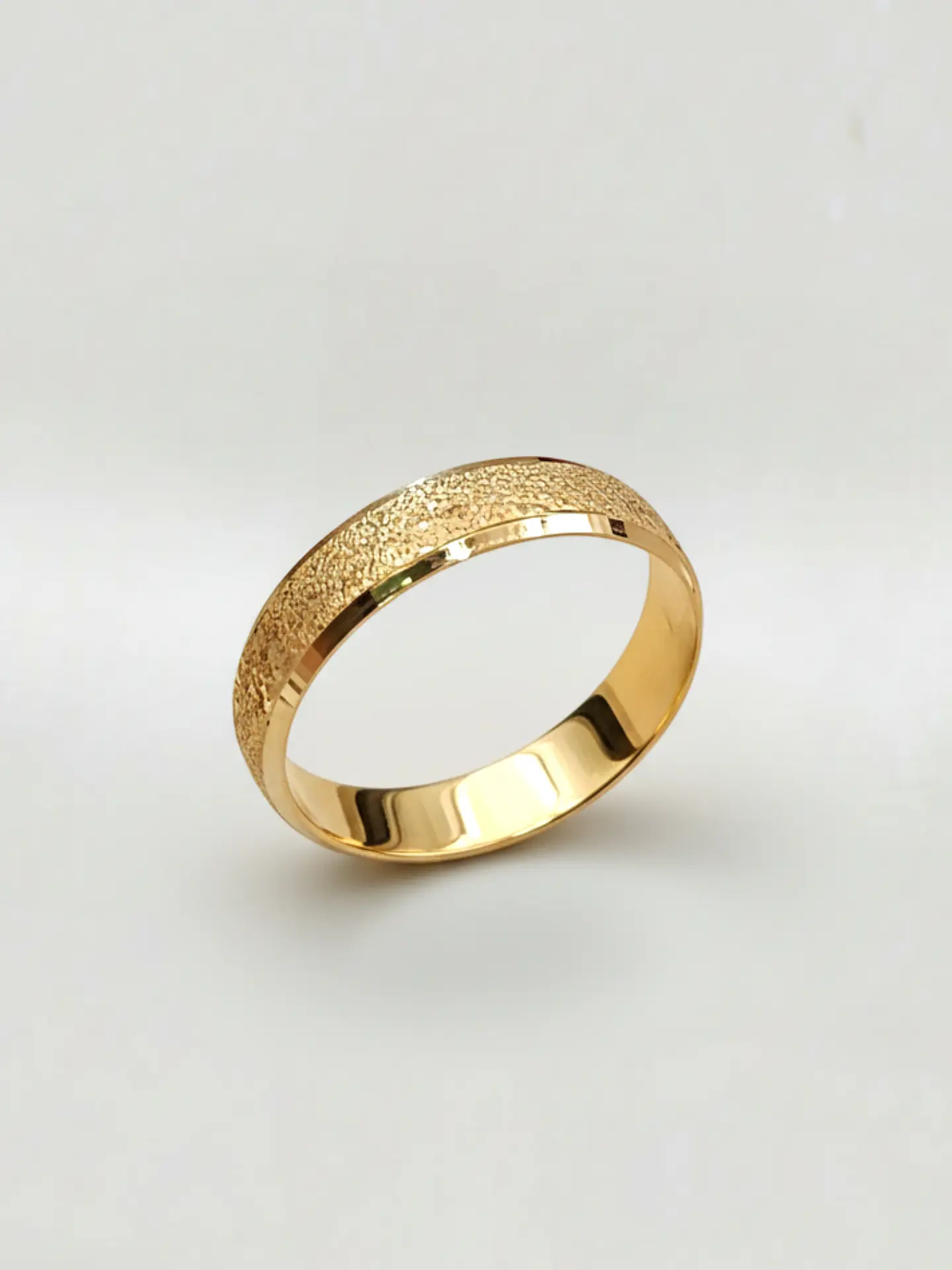 Argolla Nupcial Satín de Diseño Oro 18k 1