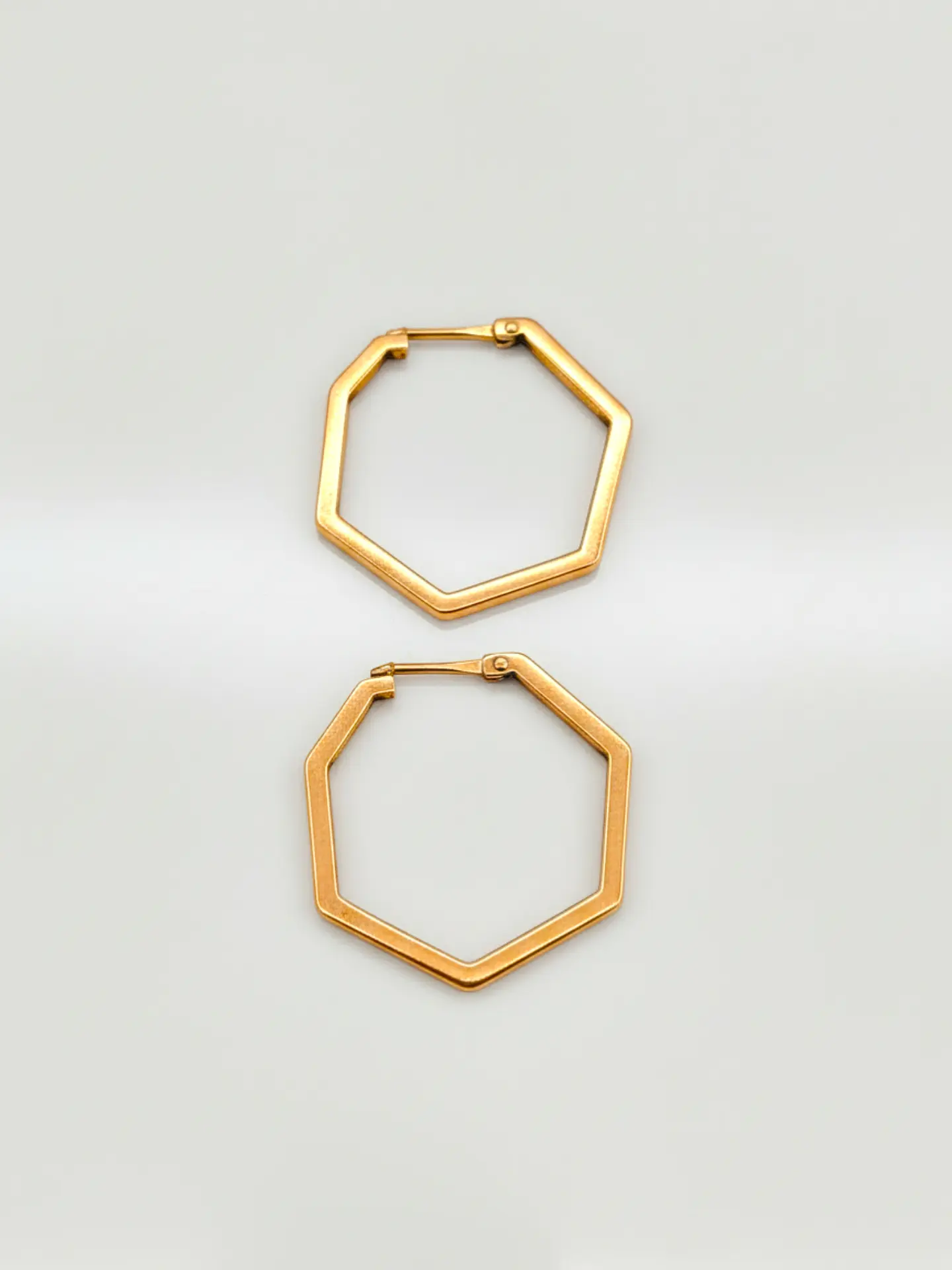 Aros Geometría Hexagonal de Gala Oro 18k 2