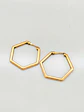 Aros Geometría Hexagonal de Gala Oro 18k - Miniatura 4