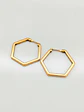 Aros Geometría Hexagonal de Gala Oro 18k - Miniatura 1