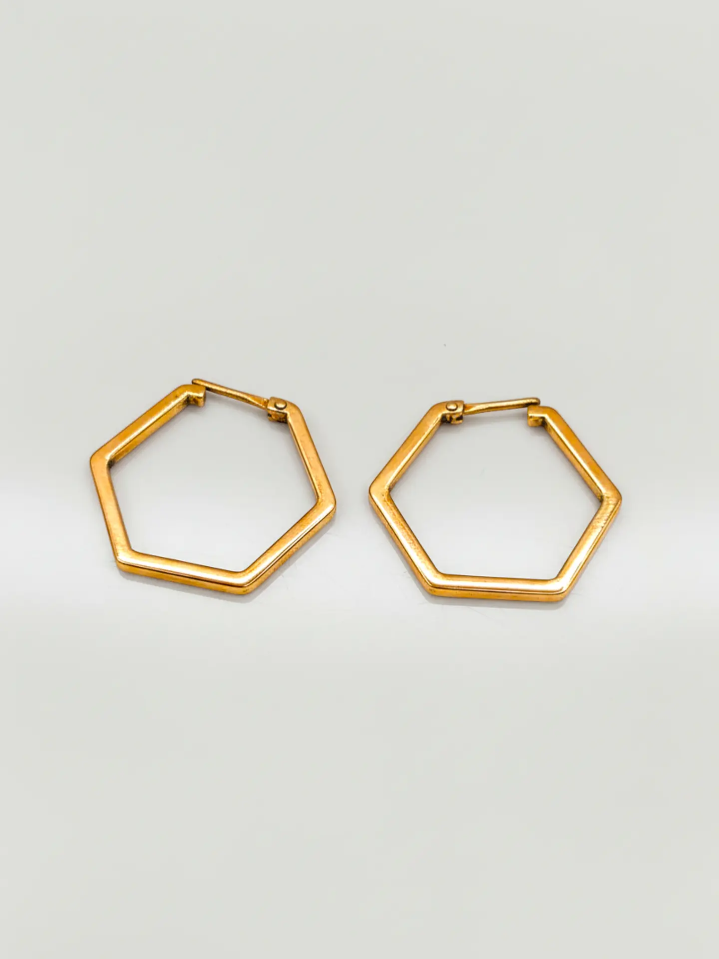 Aros Geometría Hexagonal de Gala Oro 18k 5