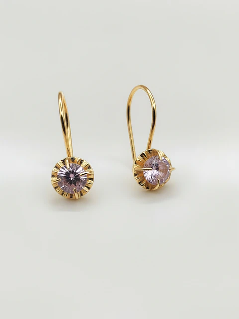 Aros Chatón Rosa de Francia Mística Oro 18k