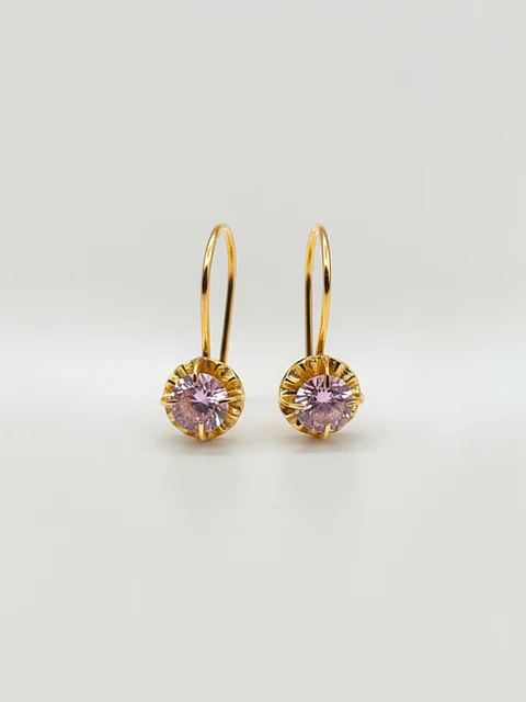 Aros Chatón Rosa de Francia Mística Oro 18k