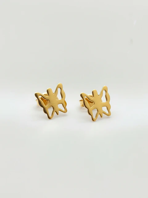 Aros Mariposa Etérea Oro 18k