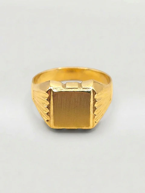 Anillo Sello Masculino de Poder Oro 18k