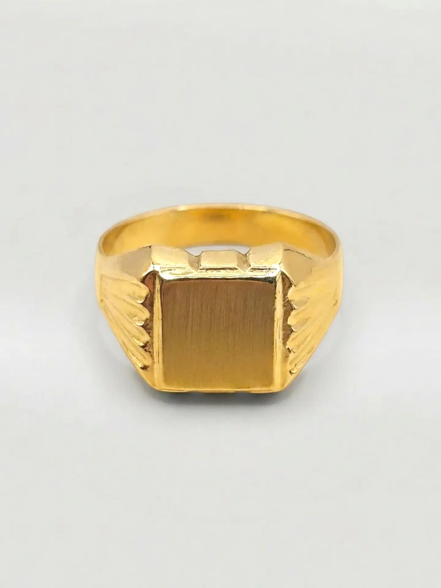 Anillo Sello Masculino de Poder Oro 18k 1