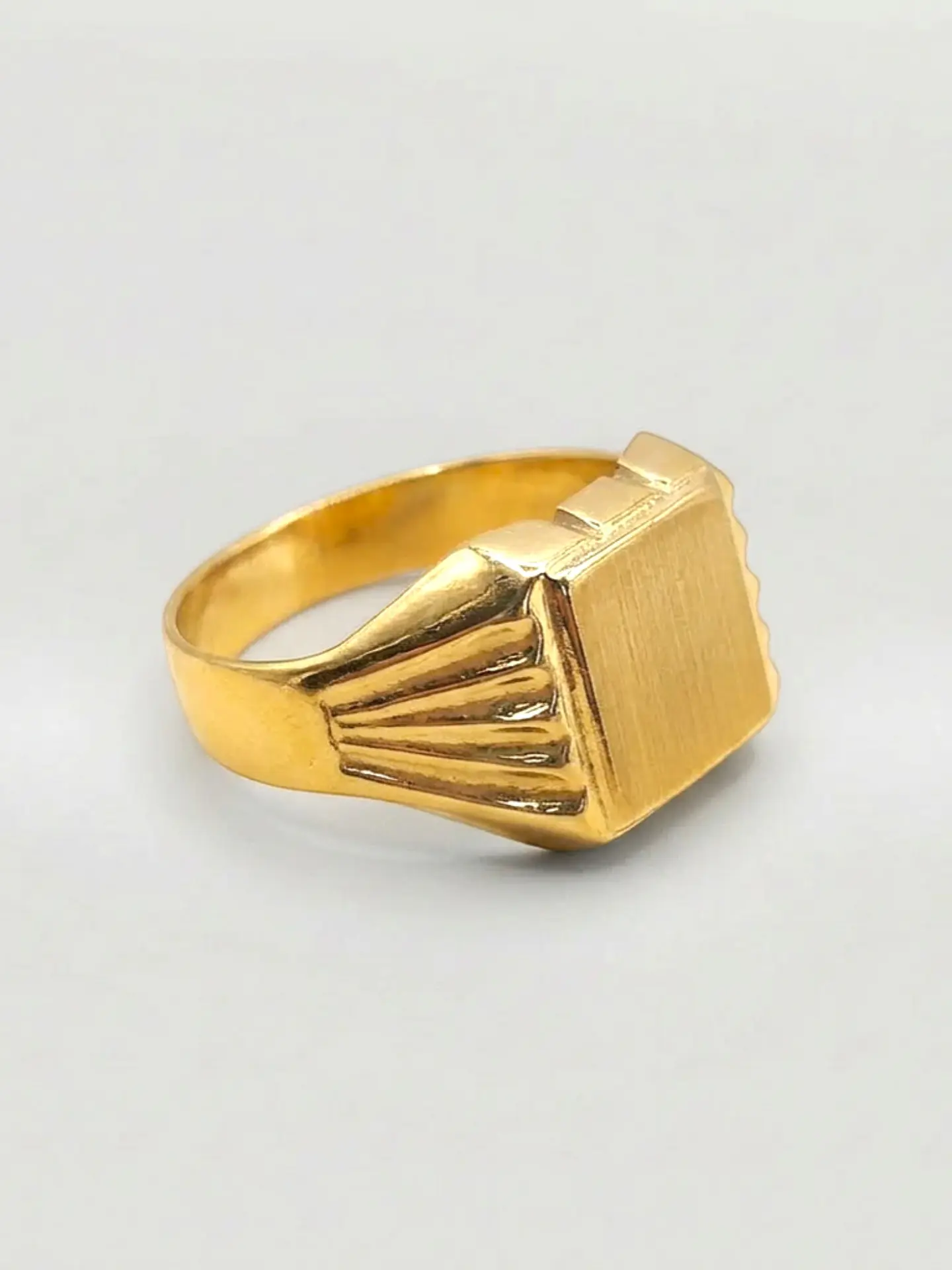 Anillo Sello Masculino de Poder Oro 18k 3