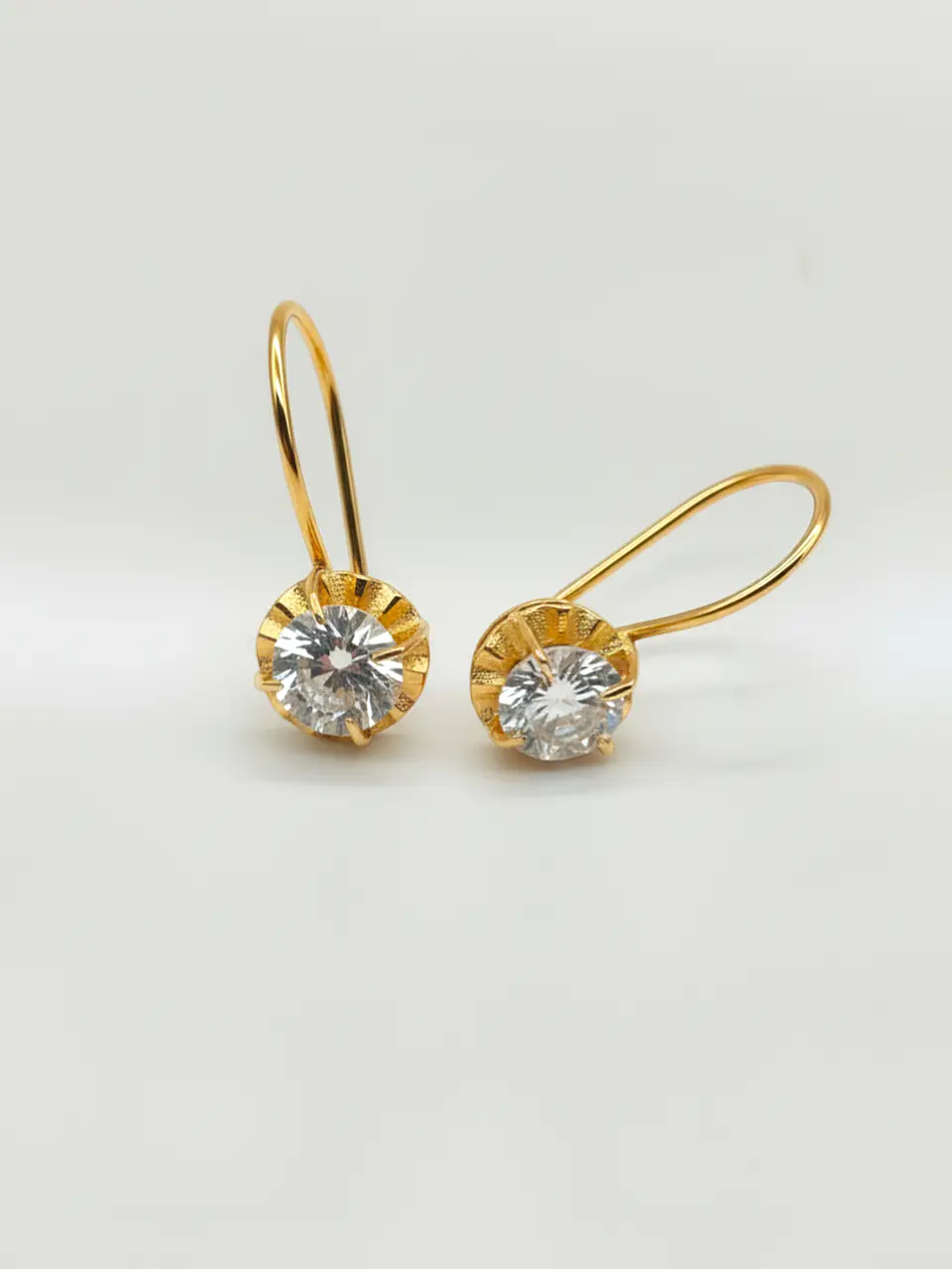 Aros Chatón Resplandor de Circón Oro 18k 5