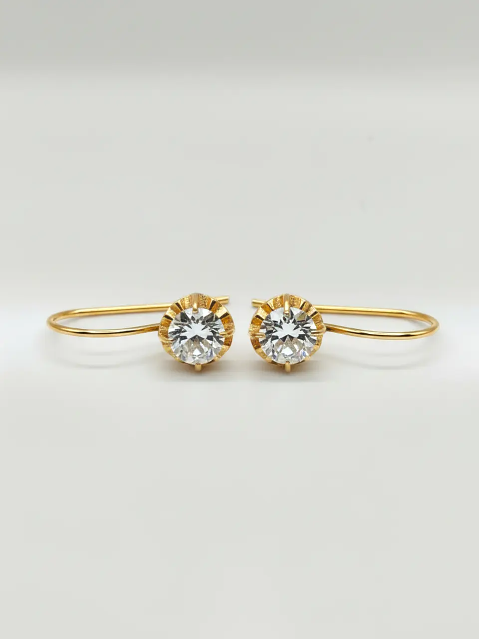 Aros Chatón Resplandor de Circón Oro 18k 6