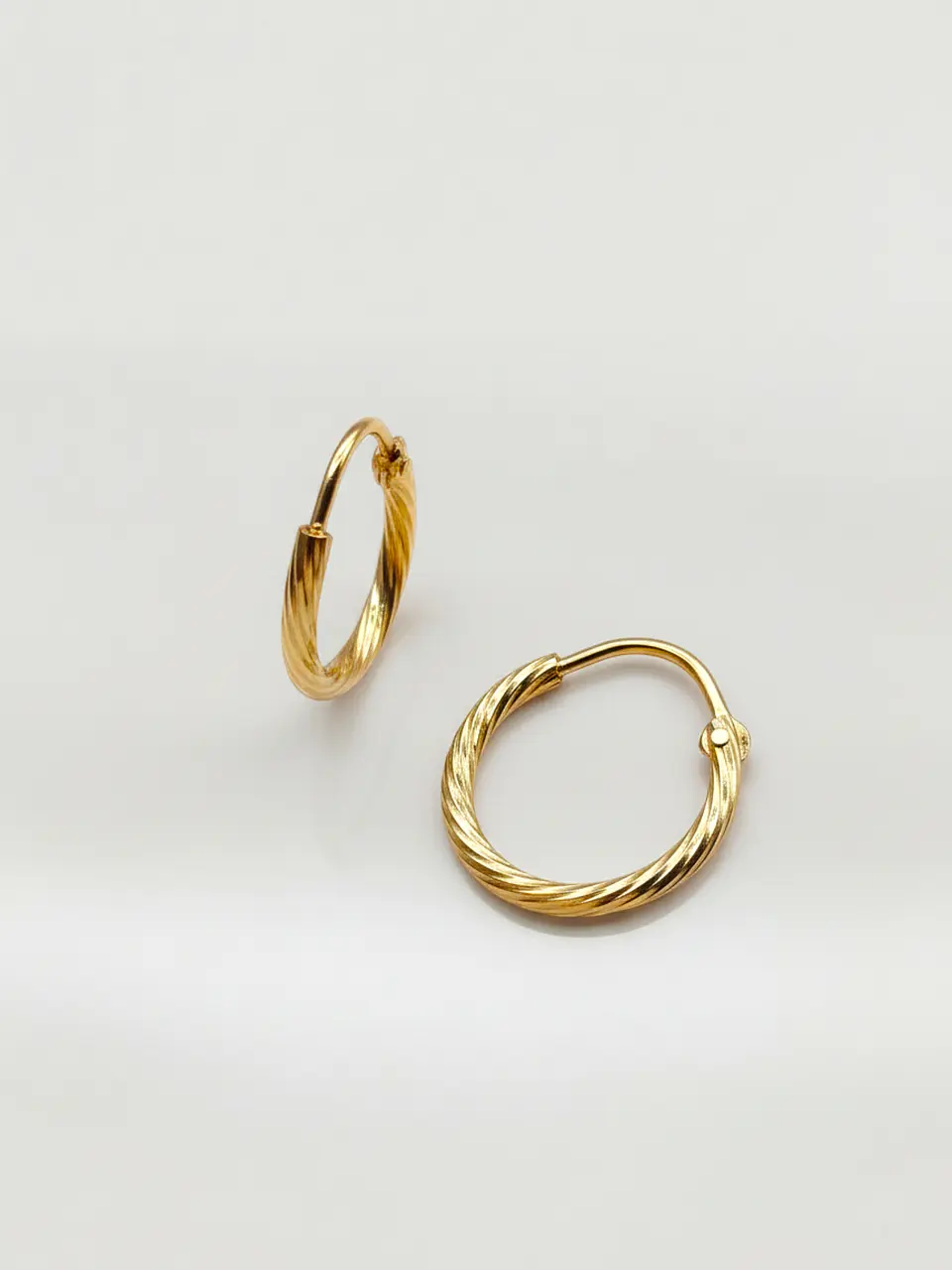 Aros Argollas Satín Distinción Oro 18k 3