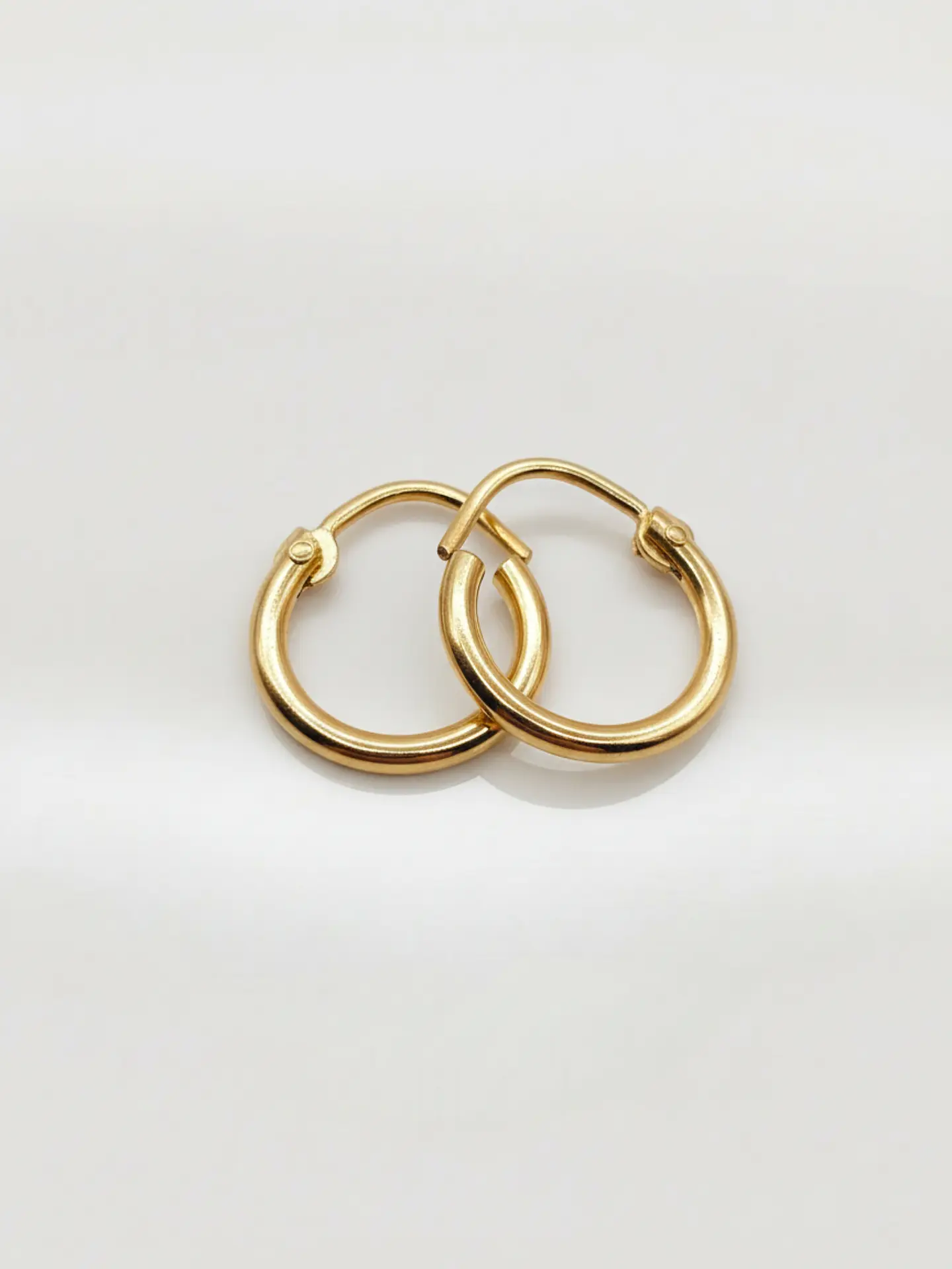 Aros Argolla Tubo Esencia Oro 18k 2