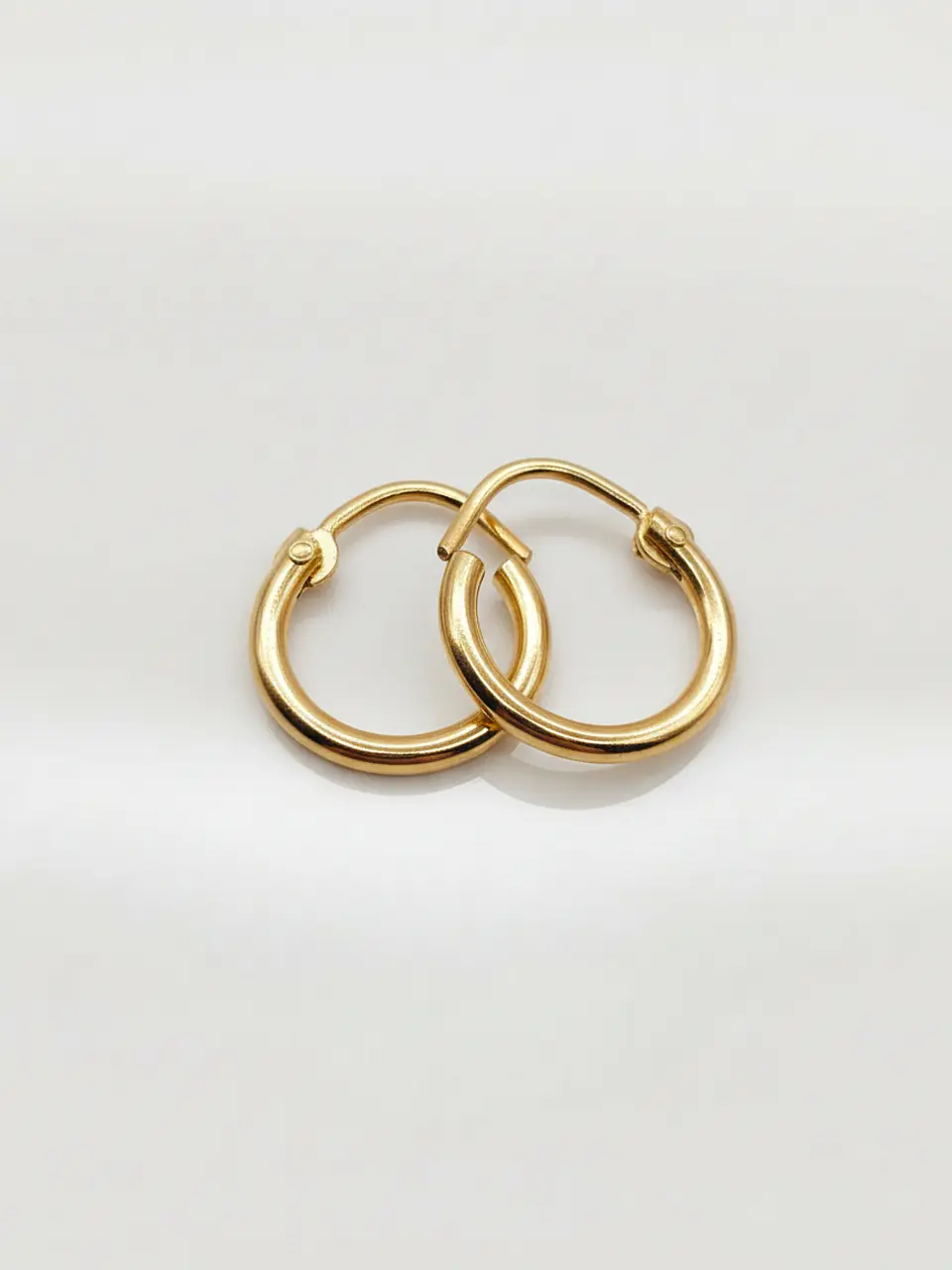 Aros Argolla Tubo Esencia Oro 18k 2