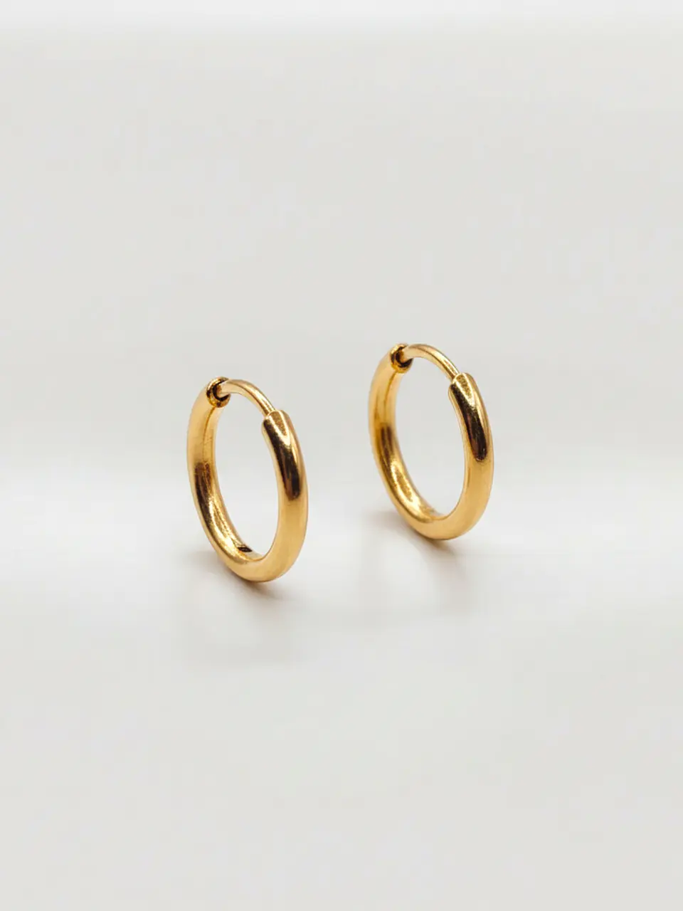 Aros Argolla Tubo Esencia Oro 18k 1