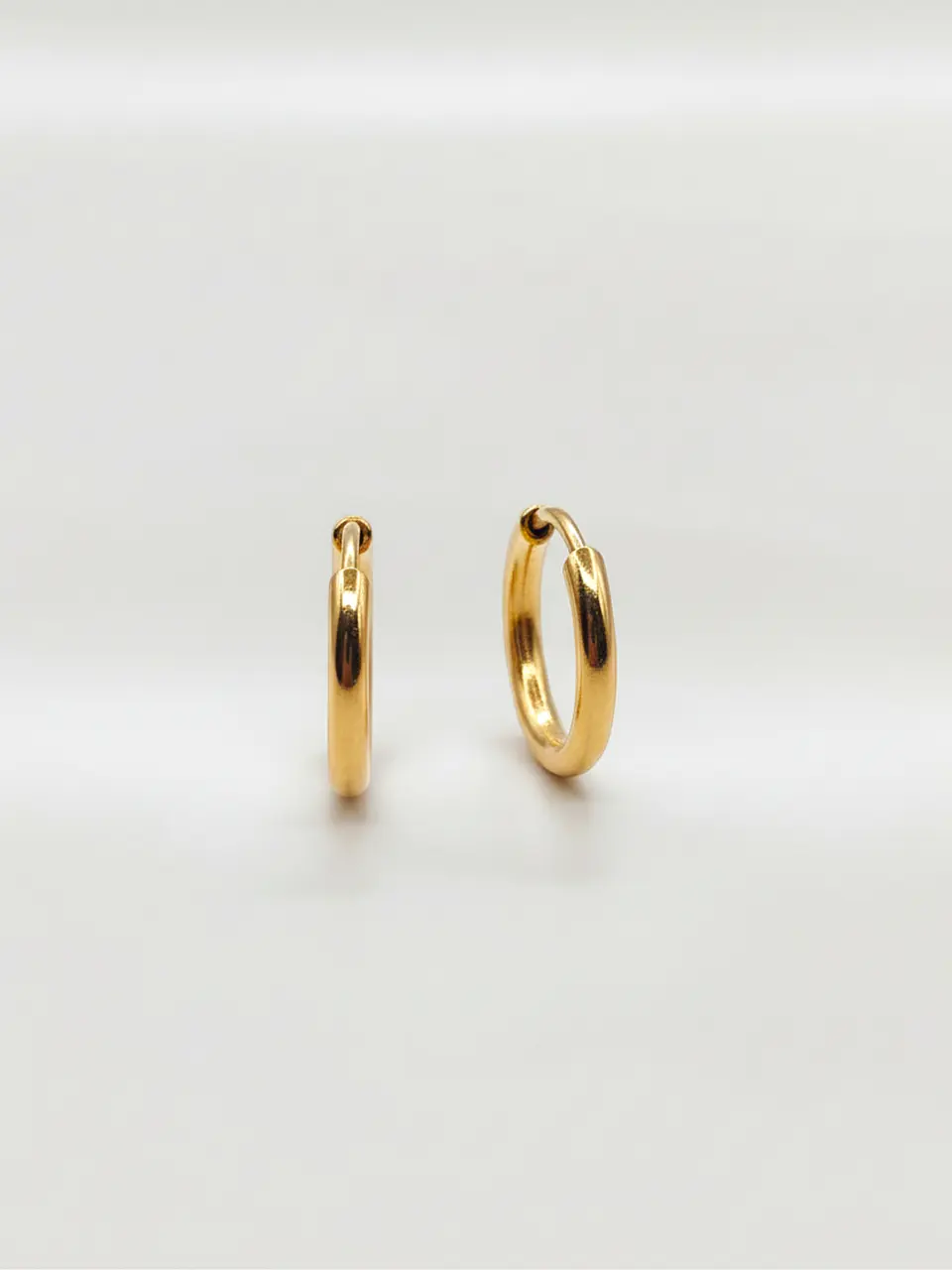 Aros Argolla Tubo Esencia Oro 18k 3