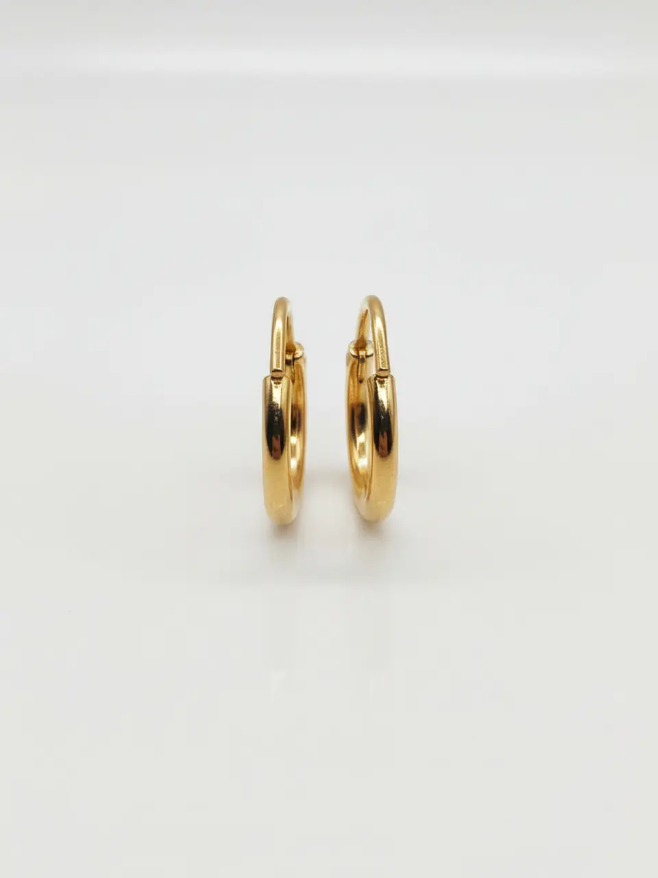 Aros Argolla Tubo Esencia Oro 18k 4