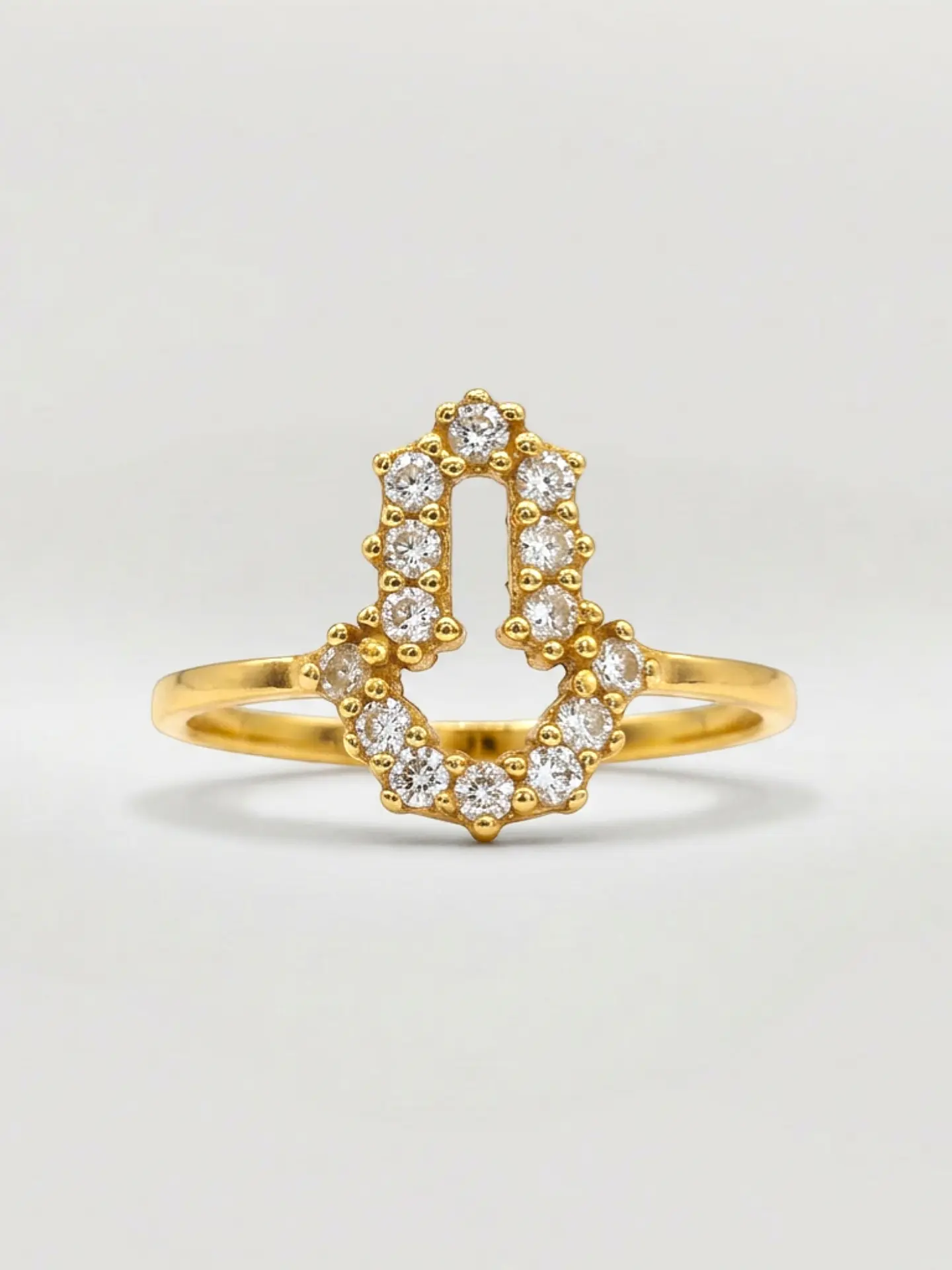 Anillo Mano de Fátima Sagrada y Circones Oro 18k 1