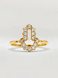 Anillo Mano de Fátima Sagrada y Circones Oro 18k - Miniatura 1