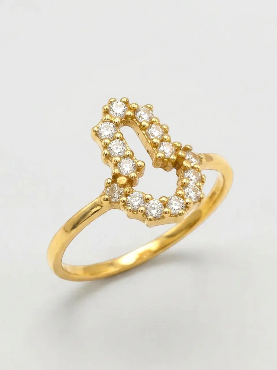 Anillo Mano de Fátima Sagrada y Circones Oro 18k 5